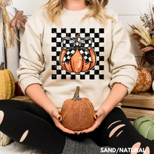 Load image into Gallery viewer, Checkered Pumpkin Crewneck