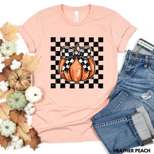 Load image into Gallery viewer, Checkered Pumpkin Tee