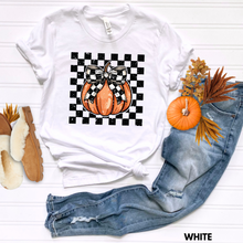 Load image into Gallery viewer, Checkered Pumpkin Tee