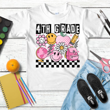 Load image into Gallery viewer, Pink Checkered Grade Level Tees
