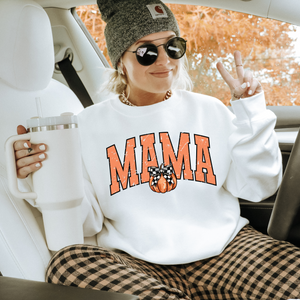 Mama Pumpkin Varsity Crewneck