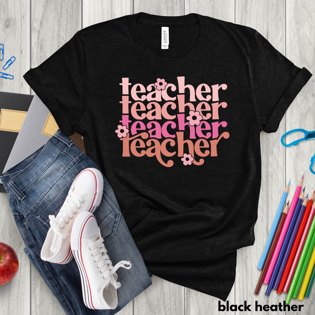 Groovy Teacher Tee 🌸