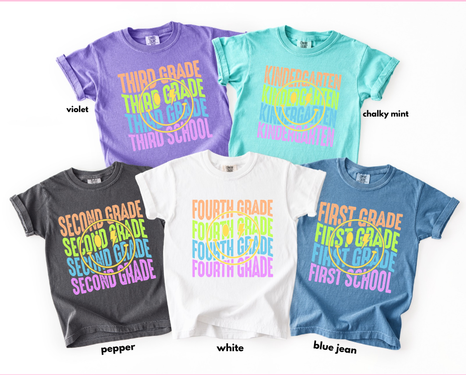 Neon Smiley (PK-5) Tee
